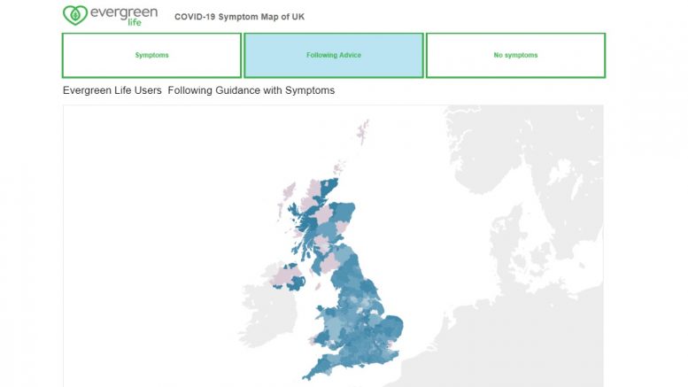 Healthcare App Users Help to Generate a COVID-19 Symptom Map