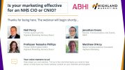 Is your Marketing Effective for an NHS CIO or CNIO