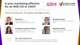 Is your Marketing Effective for an NHS CIO or CNIO